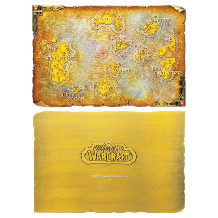 Fanattik World of Warcraft - Limited Edition Metal Map of Azeroth