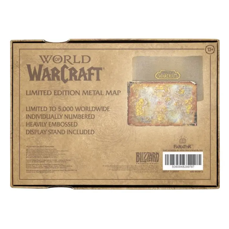 Fanattik World of Warcraft - Limited Edition Metal Map of Azeroth