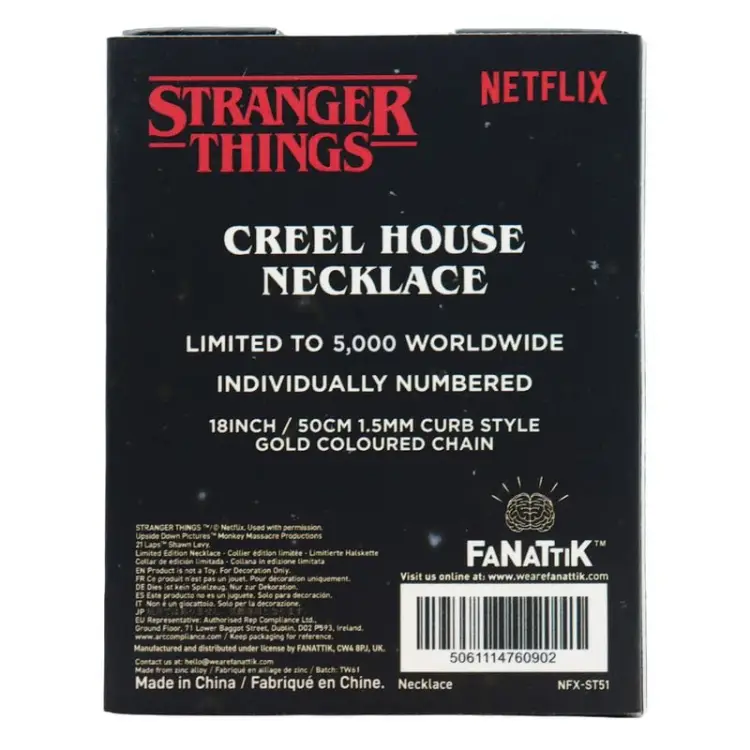 Fanattik Stranger Things - Creel House Window - Naszyjnik Limited Edition