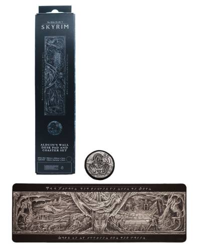 Fanattik The Elder Scrolls - Skyrim - XL Desktop Mat + 1 Coaster