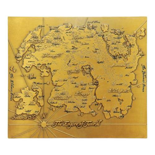 Fanattik The Elder Scrolls - Limited Edition Metal Map of Tamriel