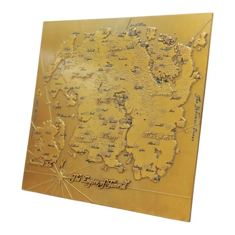 Fanattik The Elder Scrolls - Limited Edition Metal Map of Tamriel