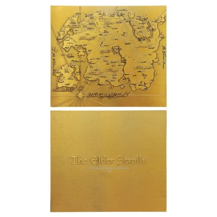 Fanattik The Elder Scrolls - Limited Edition Metal Map of Tamriel