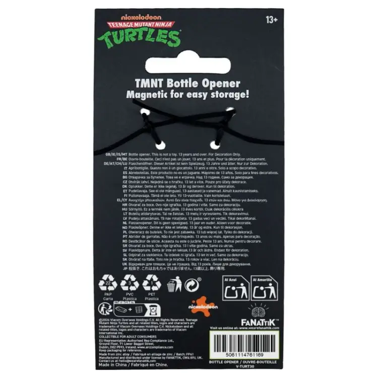 Fanattik TMNT - Skateboard - Limited Edition Bottle Opener