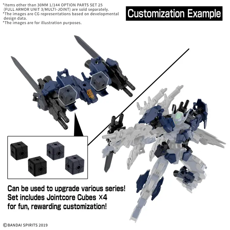 Bandai Model Kit Gundam - 30MM - Option Part Set 25 (Full Armor Unit 3/Multi-Joint)