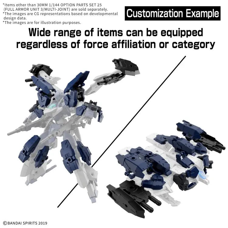 Bandai Model Kit Gundam - 30MM - Option Part Set 25 (Full Armor Unit 3/Multi-Joint)