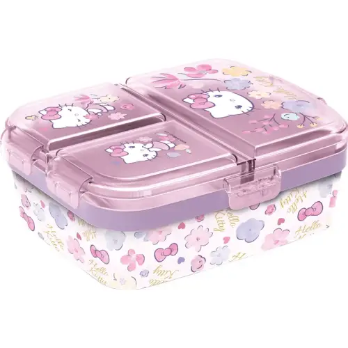 Lunch Box z przegródkami - HELLO KITTY Pojemnik na sniadanie 