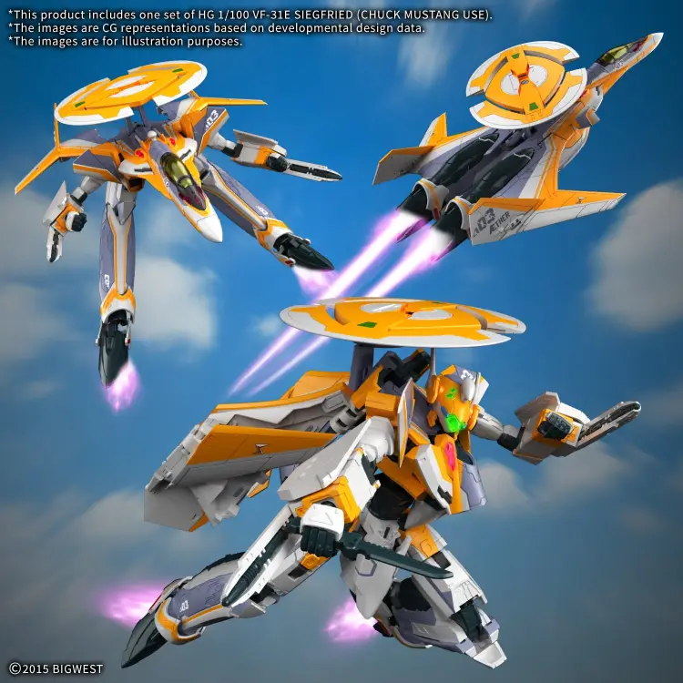 Bandai Macross - Chuck Mustang - HG 1/100 VF-31E Siegfried