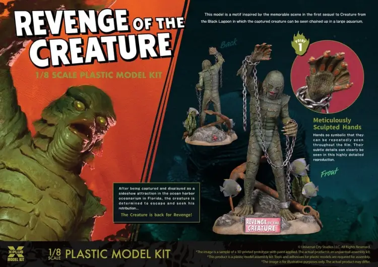 X-Plus - Revenge of the Creature Plastic Model Kit 1/8 Scale 28 cm (Reproduction)