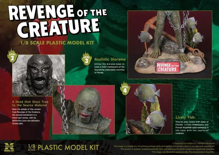 X-Plus - Revenge of the Creature Plastic Model Kit 1/8 Scale 28 cm (Reproduction)