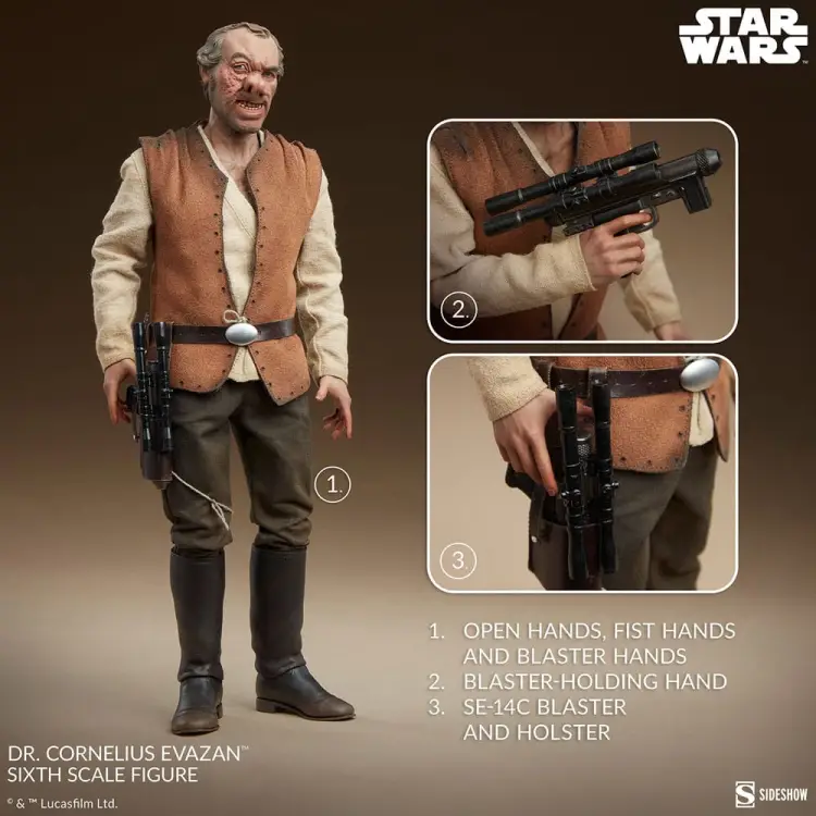 Sideshow Collectibles - Star Wars Episode IV Scum & Villainy Action Figure 1/6 Doctor Cornelius Evazan 30 cm