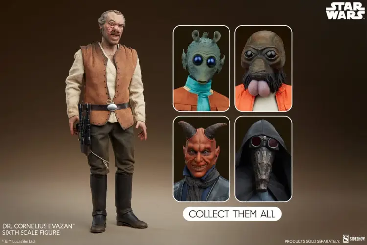 Sideshow Collectibles - Star Wars Episode IV Scum & Villainy Action Figure 1/6 Doctor Cornelius Evazan 30 cm