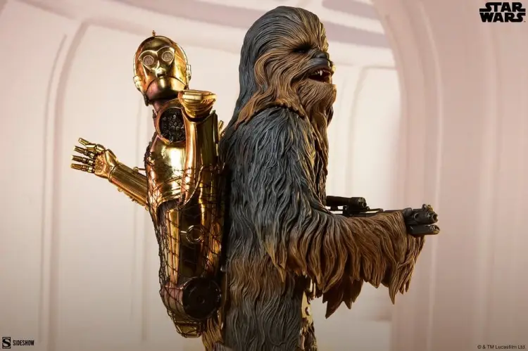 Sideshow Collectibles - Star Wars Premium Format Statue Chewbacca and C-3PO 63 cm