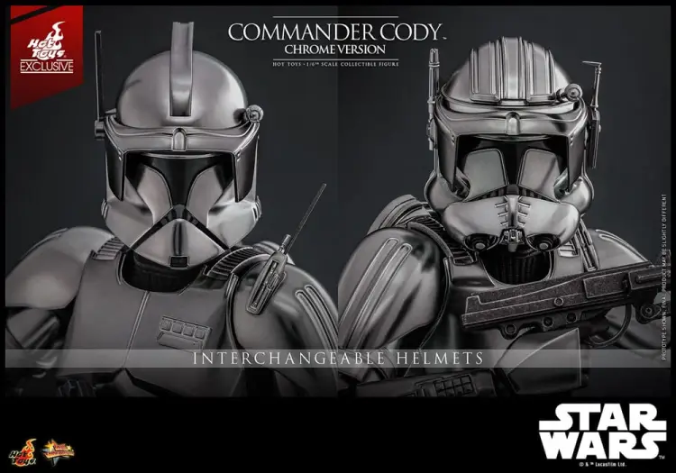 Hot Toys Star Wars Movie Masterpiece 1/6 - Commander Cody (Chrome Version) Hot Toys Exclusive