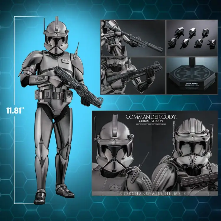 Hot Toys Star Wars Movie Masterpiece 1/6 - Commander Cody (Chrome Version) Hot Toys Exclusive