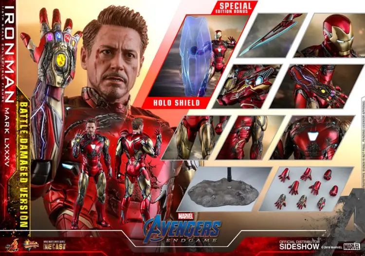 Hot Toys Marvel Avengers: Endgame - Iron Man - Movie Masterpiece Diecast 1/6 Iron Man Mark LXXXV (Battle Damaged Version) Special Edition Figurka