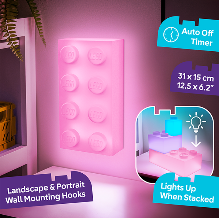 Paladone - LEGO - Pink brick 4x2 - brick Light 31x15cm