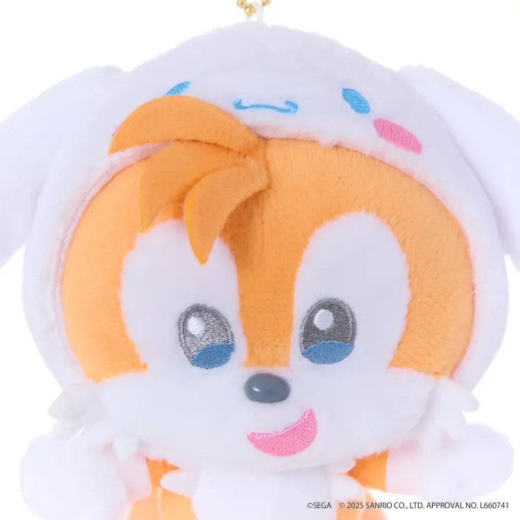 SONIC & FRIENDS X SANRIO - Tails x Cinnamoroll - Mascot Plush 8cm