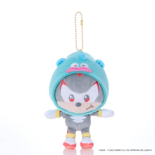 SONIC & FRIENDS X SANRIO - Shadow x Hangyodon - Mascot Plush 8cm
