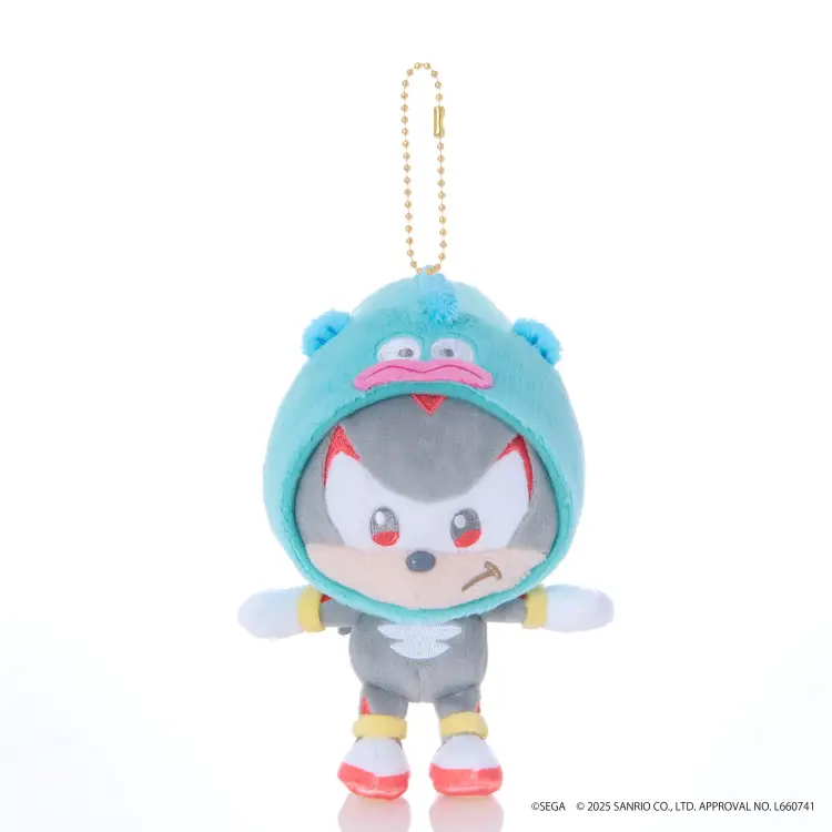 SONIC & FRIENDS X SANRIO - Shadow x Hangyodon - Mascot Plush 8cm