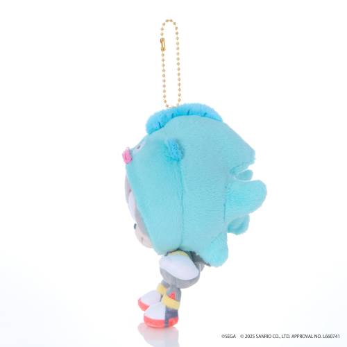 SONIC & FRIENDS X SANRIO - Shadow x Hangyodon - Mascot Plush 8cm