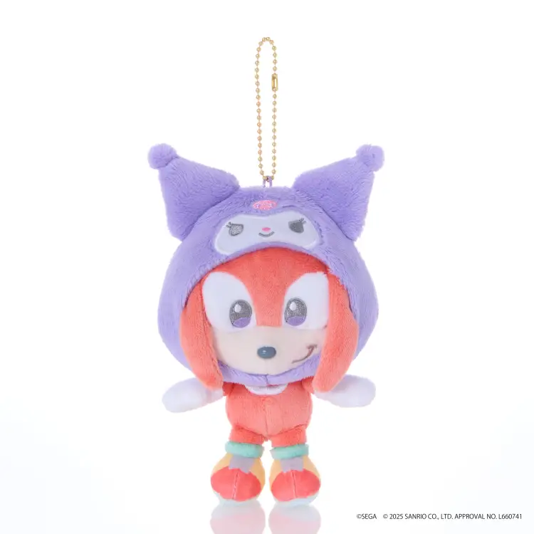 SONIC & FRIENDS X SANRIO - Knuckles x Kuromi - Mascot Plush 8cm