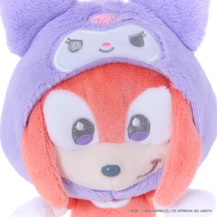 SONIC & FRIENDS X SANRIO - Knuckles x Kuromi - Mascot Plush 8cm