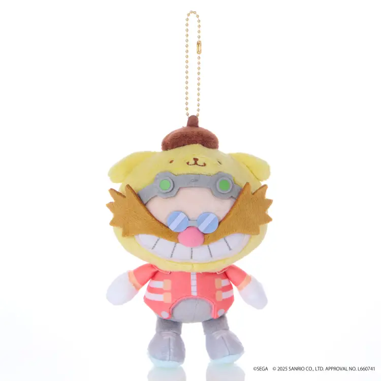 SONIC & FRIENDS X SANRIO - Dr. Eggman x Pompompurin - Mascot Plush 8cm