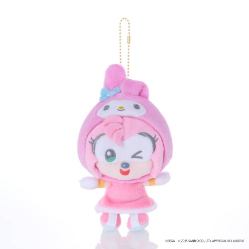 SONIC & FRIENDS X SANRIO - Amy x My Melody - Mascot Plush 8cm
