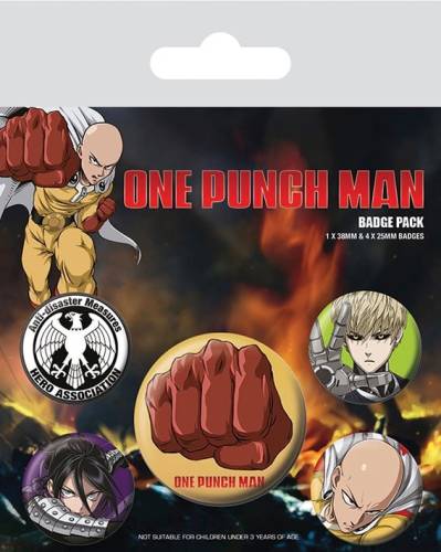 Pyramid - ONE PUNCH MAN - Pack 5 Badges - Destructive
