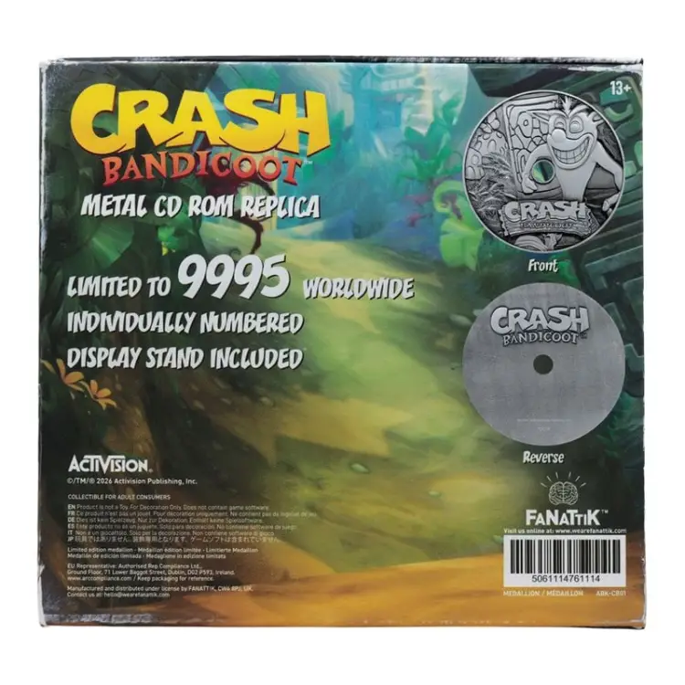 Fanattik - CRASH BANDICOOT - CD-Rom - Limited Editon Replica