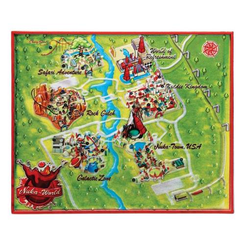 Fanattik - FALLOUT - Limited Edition Metal Map of Nuka-World