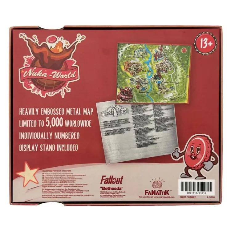 Fanattik - FALLOUT - Limited Edition Metal Map of Nuka-World
