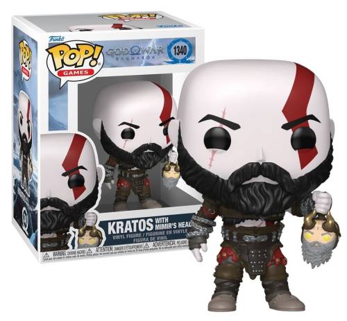 Funko - GOD OF WAR RAGNAROK - POP Games N° 1340 - Kratos with Mimir's Head