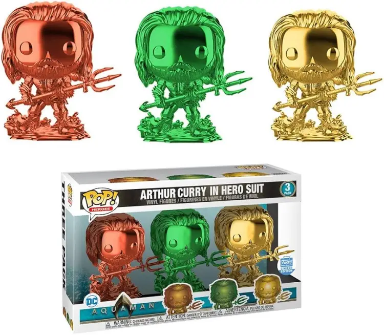 Funko POP! DC - Aquaman - Arthur Curry Hero Suit 3-Pack