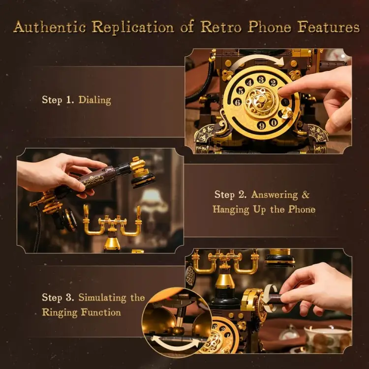PANTASY - Retro Telefon - Blok konstrukcyjny 766 szt.