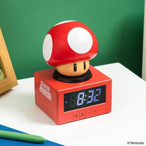 SUPER MARIO - Mushroom - Icon Lamp Budzik 4,7 cala