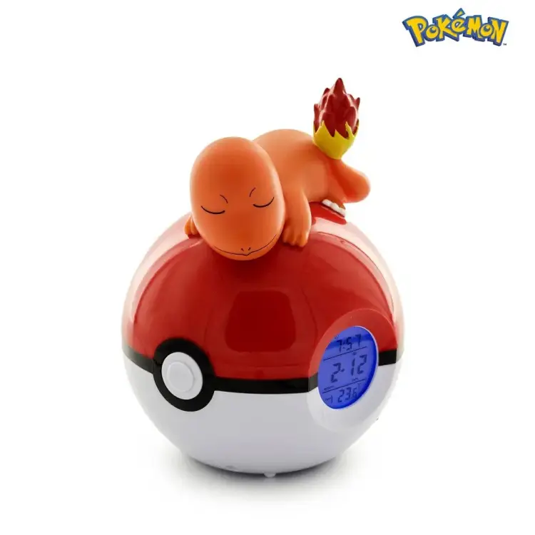POKEMON - Charmander Pokeball - Budzik z lampką LED