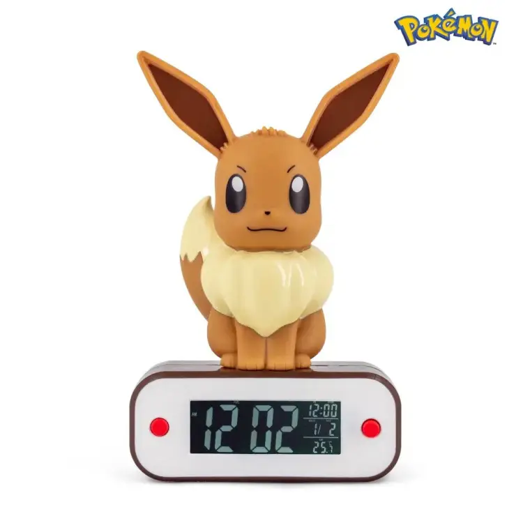 POKEMON - Eevee - Budzik z lampką LED