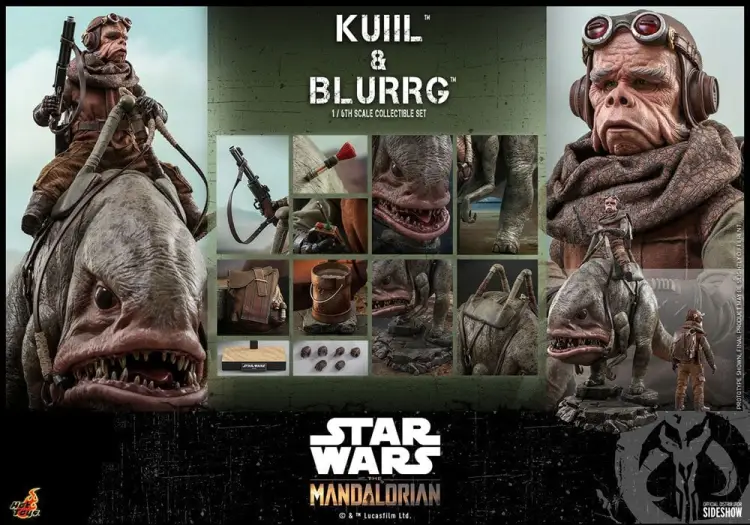 STAR WARS - Kuiil & Blurrg (Mandalorianin) - Statuetki 37cm