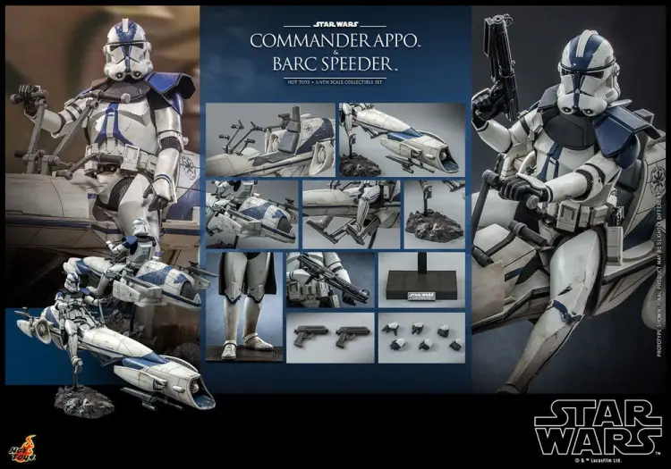 STAR WARS - Komandor Appo i BARC Speeder - Figurka akcji 30 cm