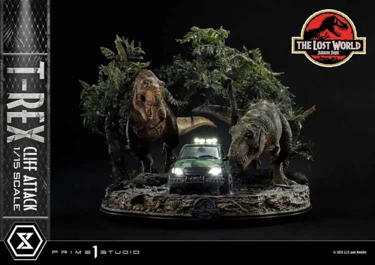 JURASSIC PARK THE LOST WORLD - T-Rex Cliff Attack - Figurka 1/15 53 cm