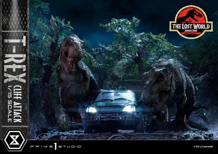 JURASSIC PARK THE LOST WORLD - T-Rex Cliff Attack - Figurka 1/15 53 cm