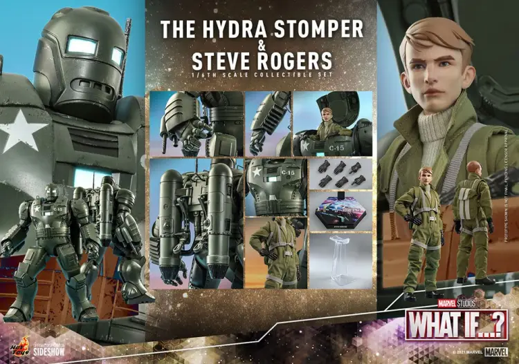 MARVEL - Hydra Stomper & Steve Rogers (What if...?) - Figurki 56cm