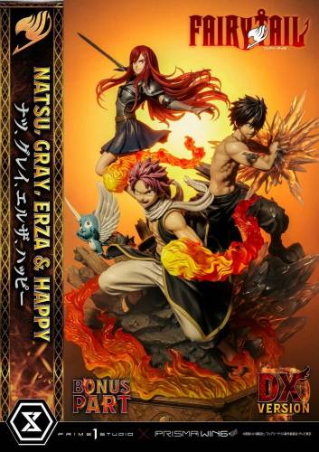 FAIRY TAIL - Natsu, Gray, Erza, Happy - Statuetka Del. Bonus Vers. 1/7 57cm