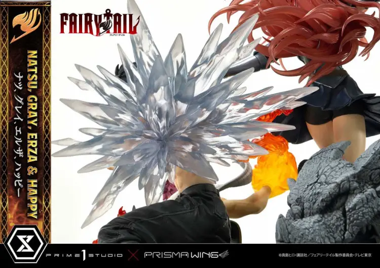 FAIRY TAIL - Natsu, Gray, Erza, Happy - Statuetka Del. Bonus Vers. 1/7 57cm