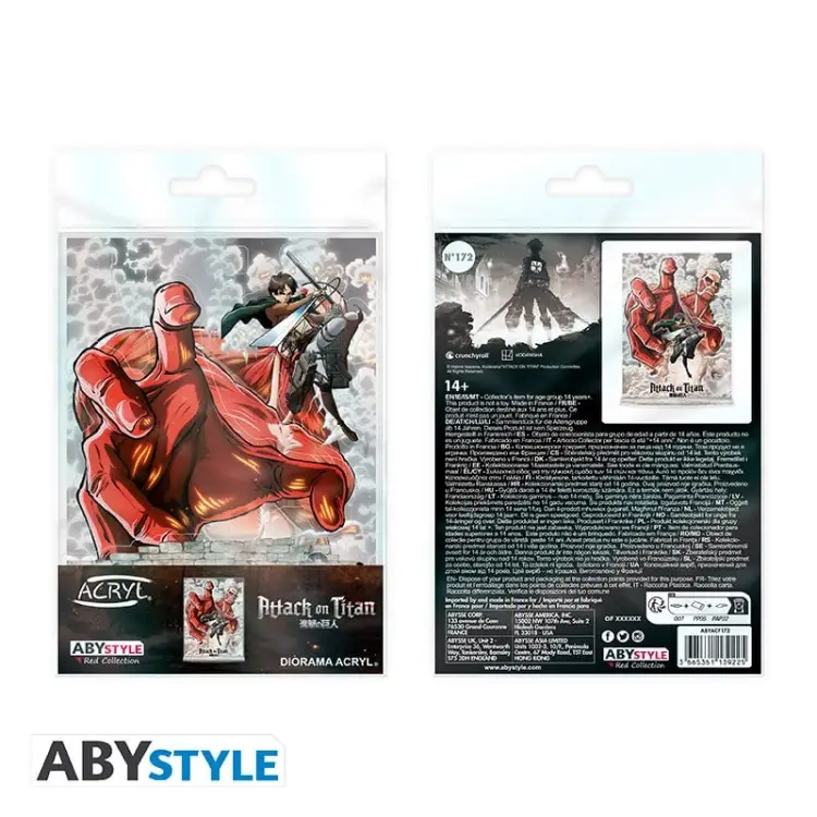 ATTACK ON TITAN - Eren kontra Kolosalny Tytan - Diorama akrylowa