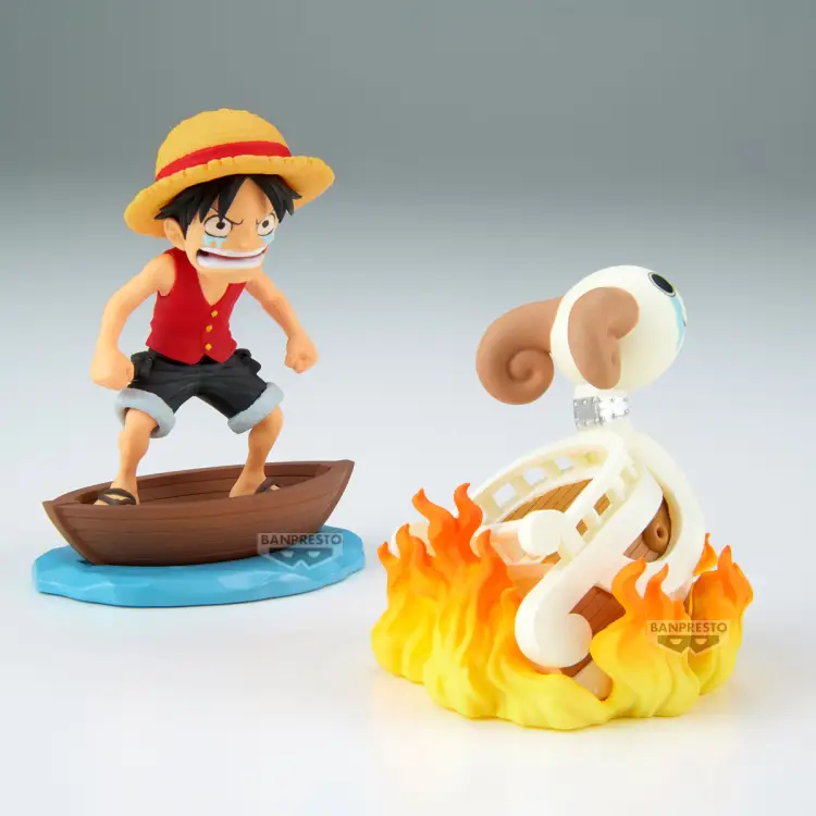 ONE PIECE - Luffy & Going Merry - Figurka WCF Log Stories 8 cm