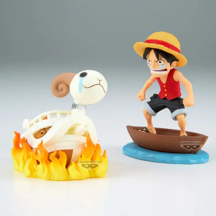 ONE PIECE - Luffy & Going Merry - Figurka WCF Log Stories 8 cm
