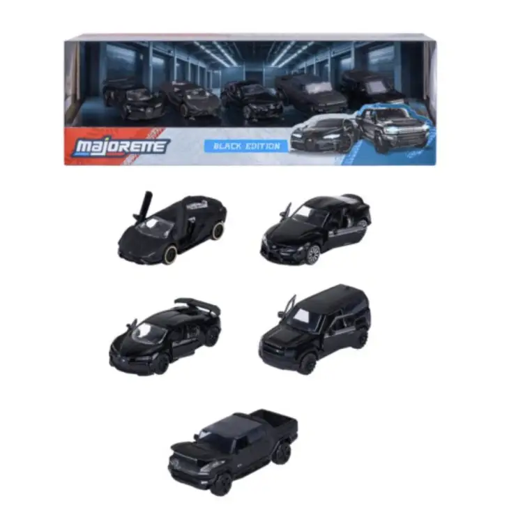 RIDE COOL - Black Edition - Zestaw 5 miniaturowych samochodów - 1:64